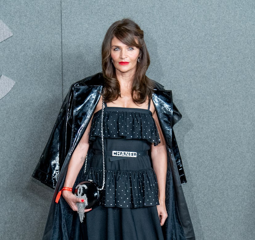 Helena Christensen attends the Chanel Metiers D'Art 2018/19 Show at The Metropolitan Museum of Art o...