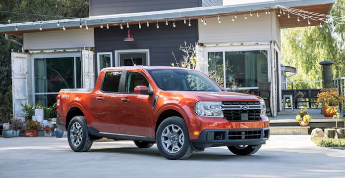 Ford just unveiled the Maverick, a compact hybrid pickup truck.