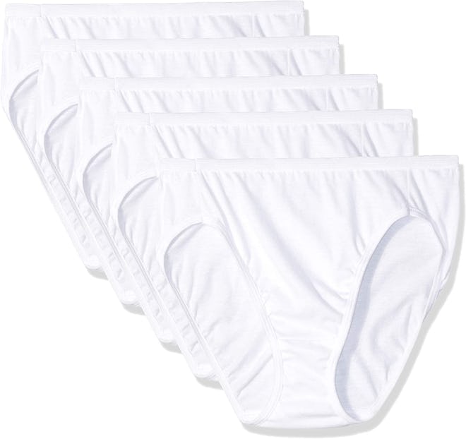 Hanes Ultimate Comfort Cotton Hi-Cut Panties (5-Pack)