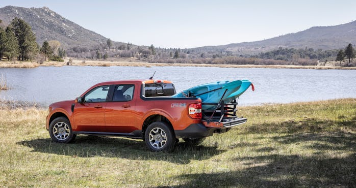 Ford just unveiled the Maverick, a compact hybrid pickup truck.