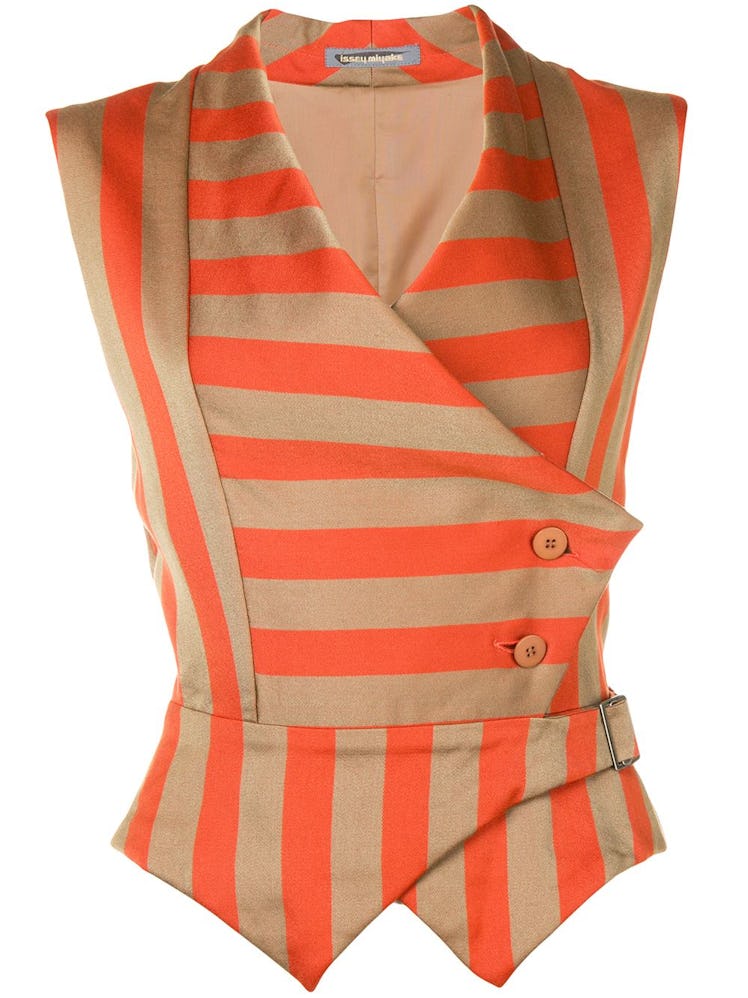 Pre-Owned 1980s Striped Waistcoat