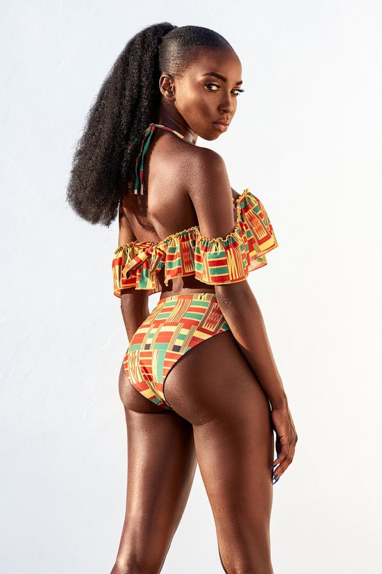 Bikini bottoms from Ashanti Swimwear, a Black-owned swimwear brand.