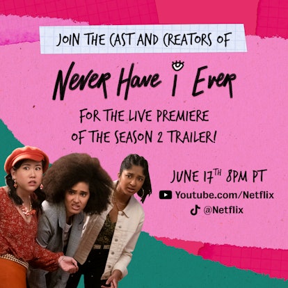 'Never Have I Ever' trailer event YouTube invite. Photo courtesy of Netflix 