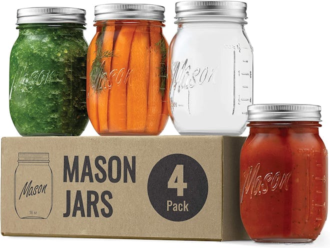 Regular Mouth Mason Jars (4-Pack)