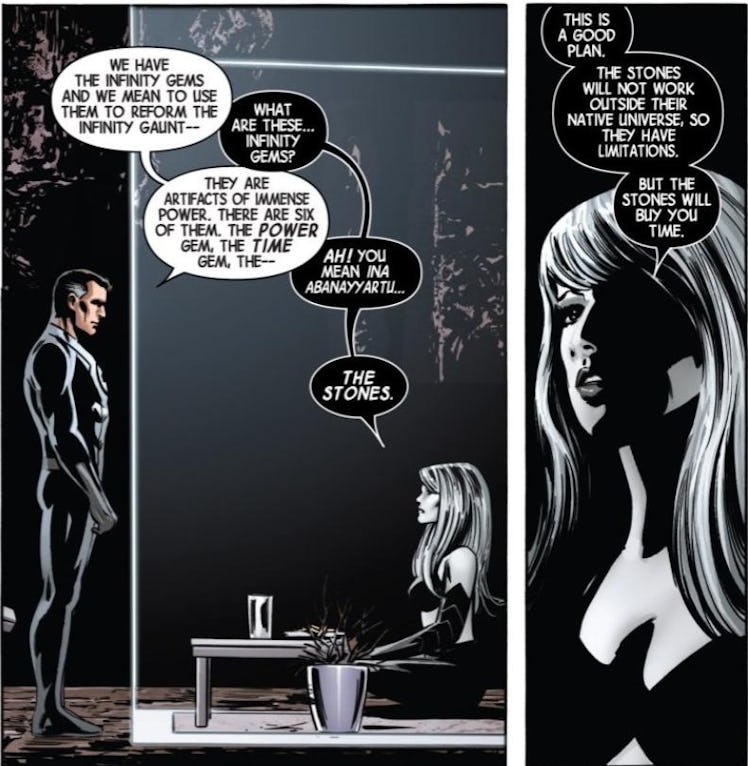 Reed Richards learns about the Infinity Gems/Stones
