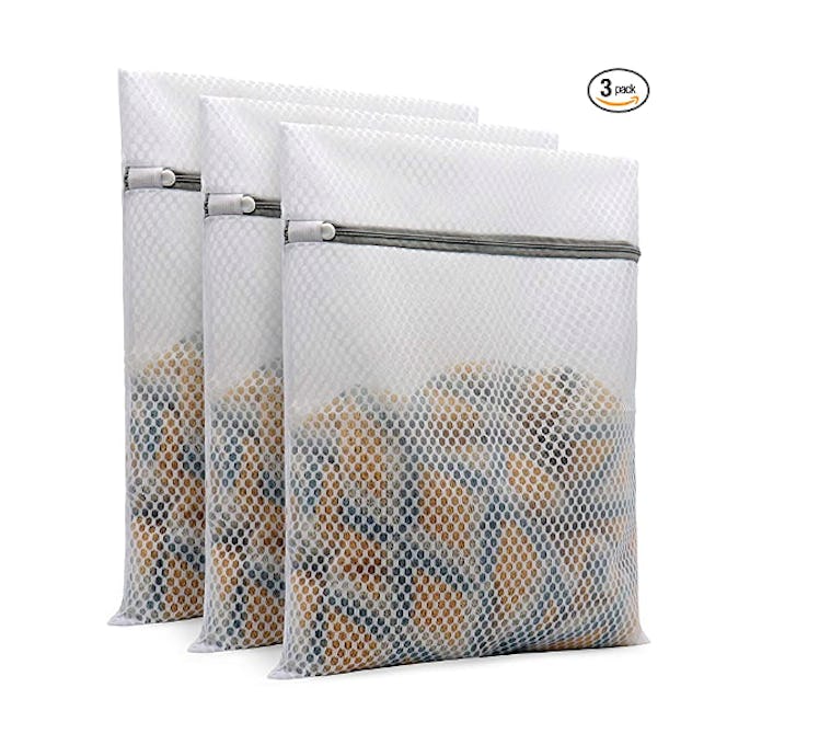 Muchfun Durable Honeycomb Mesh Laundry Bags (3-Pack)