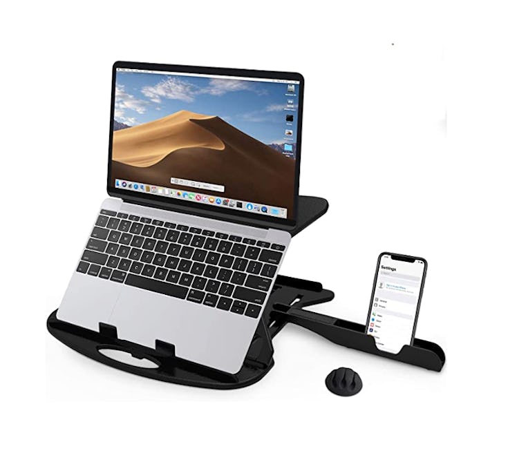 CARNATION Laptop Stand with Phone Holder and Cable Clip