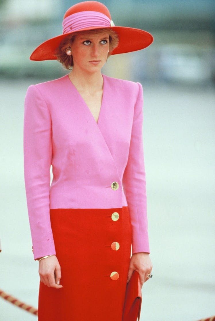 Princess Diana wearing Catherine Walker