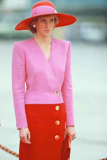 Princess Diana wearing Catherine Walker