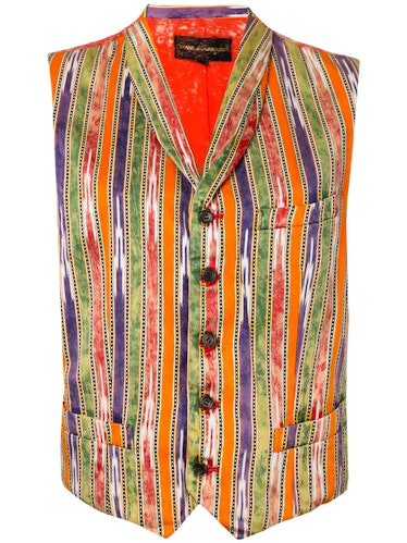 Pre-Owned Bleached Back Striped Waistcoat
