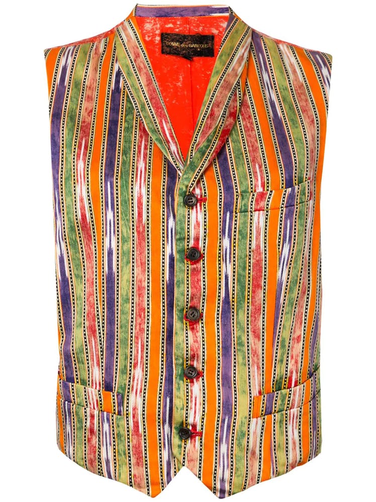 Pre-Owned Bleached Back Striped Waistcoat