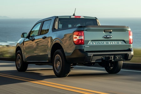 Ford just unveiled the Maverick, a compact hybrid pickup truck.