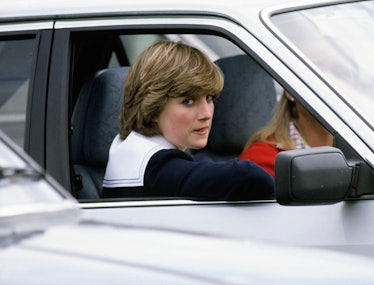 Princess Diana in her 1981 Ford Escort