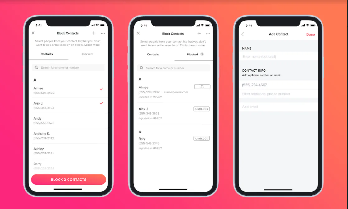 How To Use Tinder’s Block Contacts Feature & Never See Your Ex On The ...