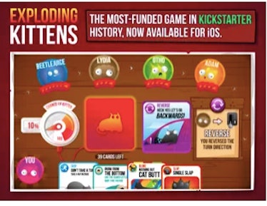 These two-player virtual games like 'Exploding Kittens' are so much fun.