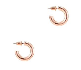 PAVOI 14K Gold Colored Lightweight Chunky Open Hoops 