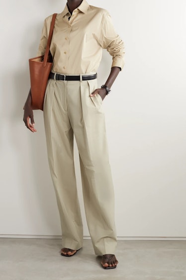 Igor Pleated Crepe Wide-Leg Trousers