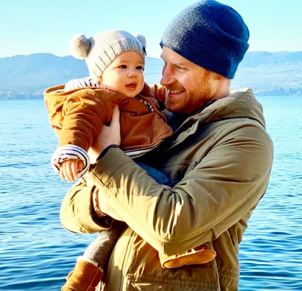 Prince Harry holding his son Archie
