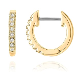 PAVOI 14K Gold Plated Cubic Zirconia Cuff Earrings