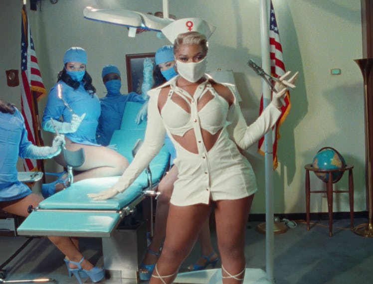 Megan Thee Stallion in a nurse's costume