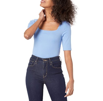 Amazon Essentials Slim Fit Half Sleeve Square Neck T-Shirt
