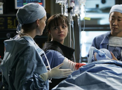 Ellen Pompeo as Meredith Grey and Sandra Oh as Cristina Yang in 'Grey's Anatomy' Season 2, which fea...