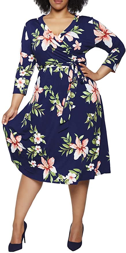 Pink Queen Faux Wrap Dress