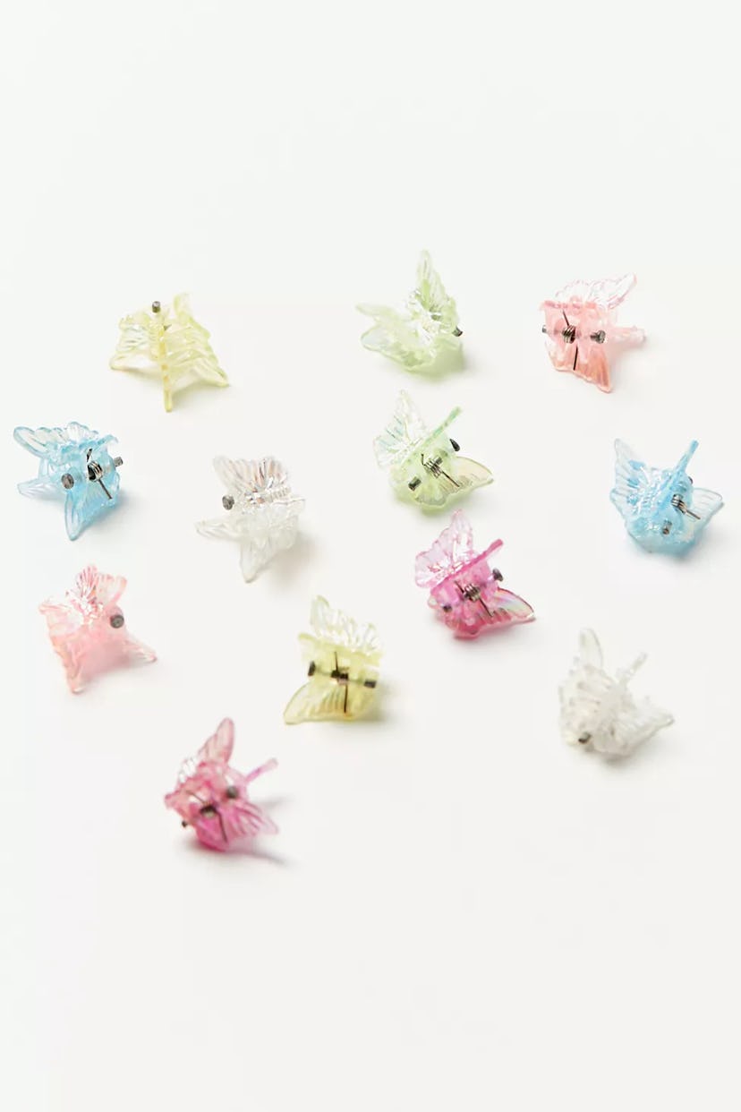 Vintage Colorful Mini Butterfly Clips