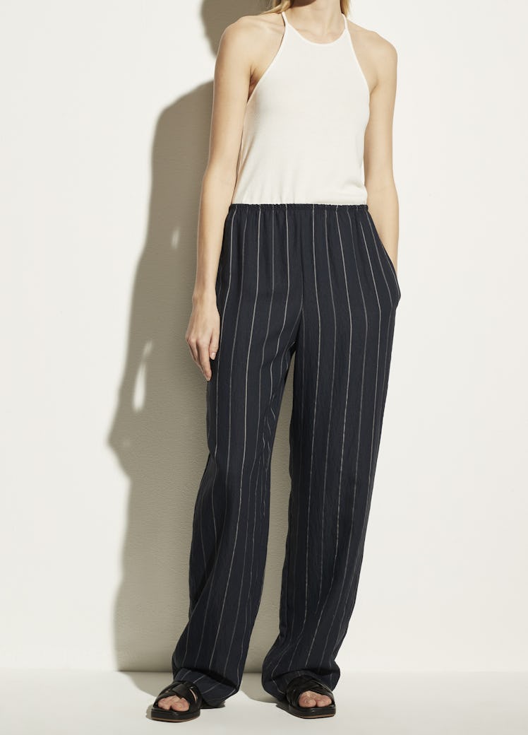 Stripe Pull On Pant in Coastal/Chiffon