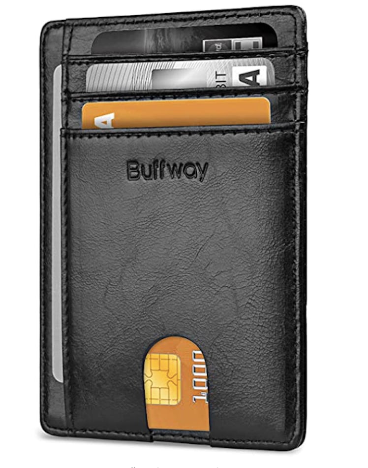 Buffway Slim Front Pocket Leather Wallet