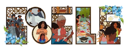 Artist Rachelle Baker designed the 2021 Juneteenth Doodle.