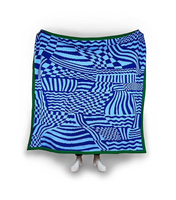 Wiggles & Waves Blanket - Blue