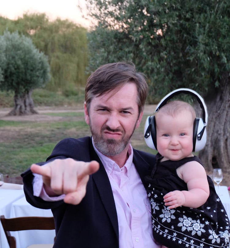 Actor Andrew Burlinson and his baby Daughter.