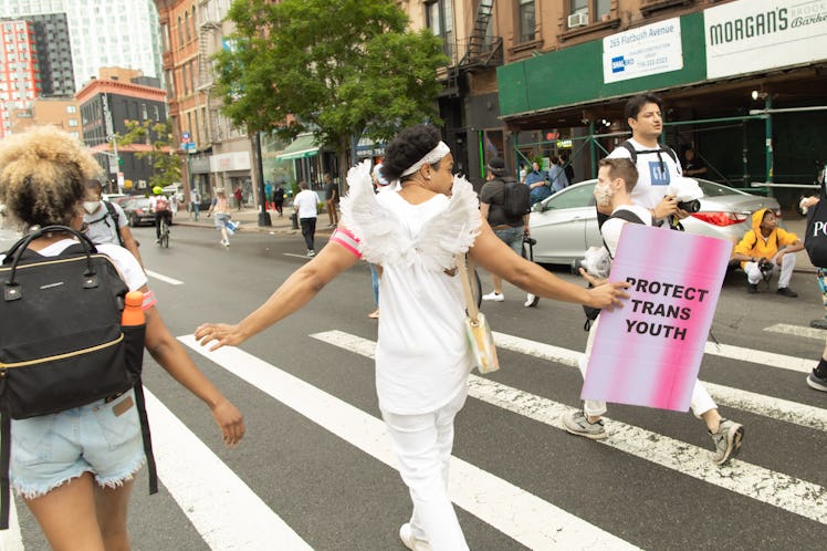 On the ground at Brooklyn Liberation: An Action For Trans Youth on June 13, 2021