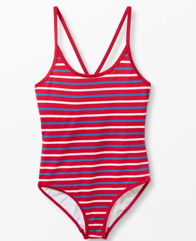 Women's One Piece Suit in Cherry Red Multi