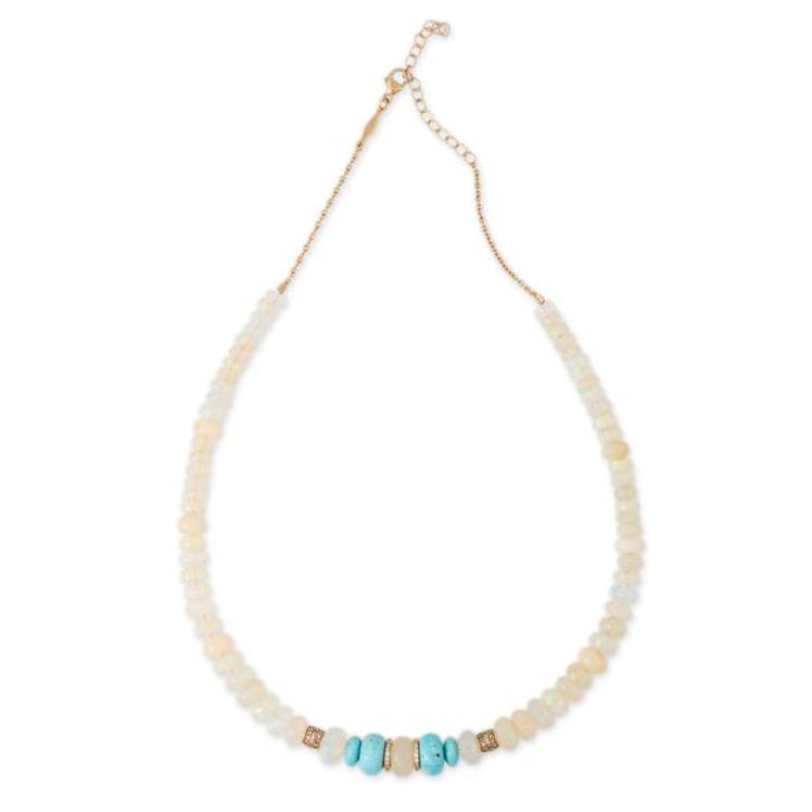 Opal And Turquoise Beaded Necklace