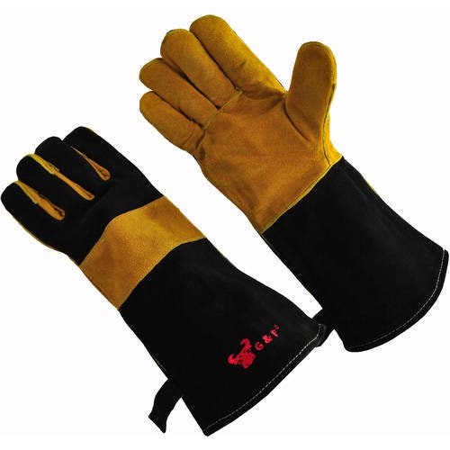 G&F Suede Leather Palm BBQ Gloves With 14.5" Sleeve