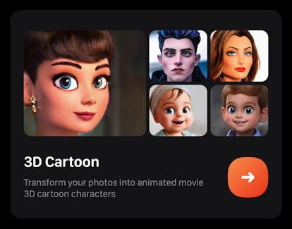 You can choose between four different cartoon styles in the Voilà app.