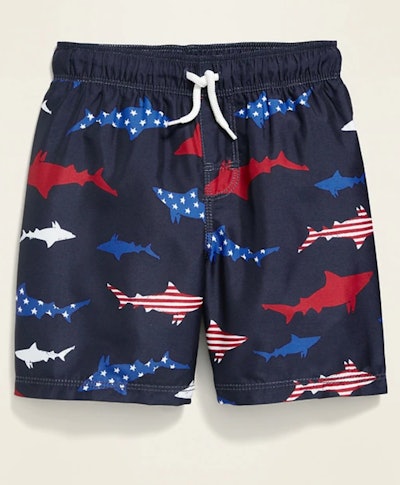 Americana-Print Swim Trunks in Americana Shorts