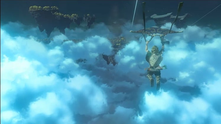 An insert with Link’s iconic glider from ‘Breath of the Wild 2’ trailer