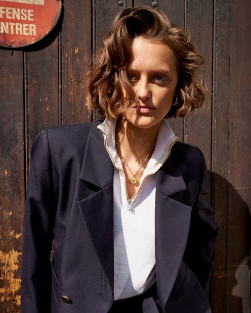 Woman with bob haircut