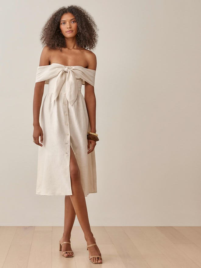 Barrington Linen Dress in Cream