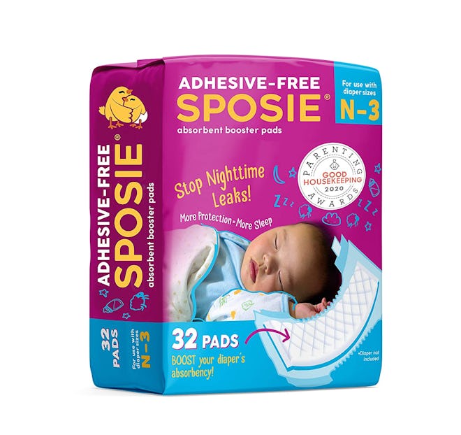 Sposie Overnight Baby Diaper Booster Pads/Doublers for Newborns to Size 3 Diapers