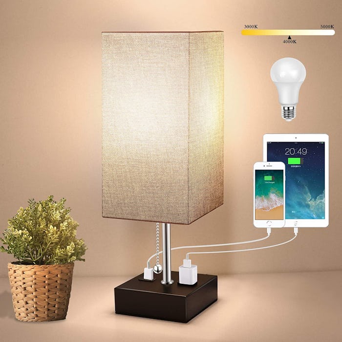 Withu Table Lamp with USB Port and Outlet