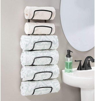 mDesign Wall-Mounted Towel Holder