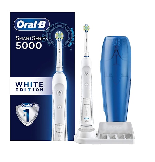 Oral-B Pro 5000 Smartseries Rechargeable Electric Toothbrush, White Edition