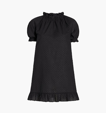 The Katherine Nap Dress in Sheer Black Swiss Dot