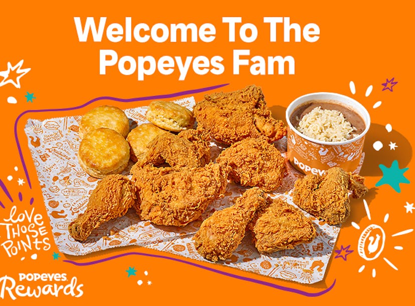 Here's how to sign up for Popeyes Rewards program and score points per purchase.