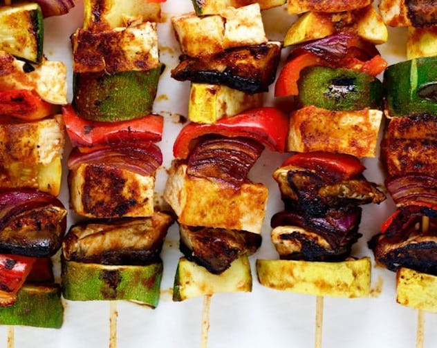 summer BBQ tofu kebabs