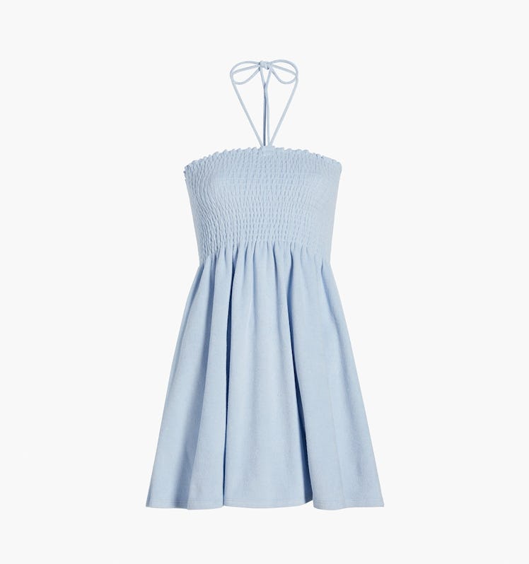 The Roxie Nap Dress in Light Blue Terry
